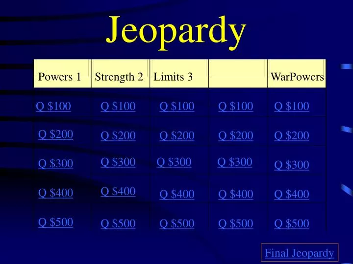 jeopardy