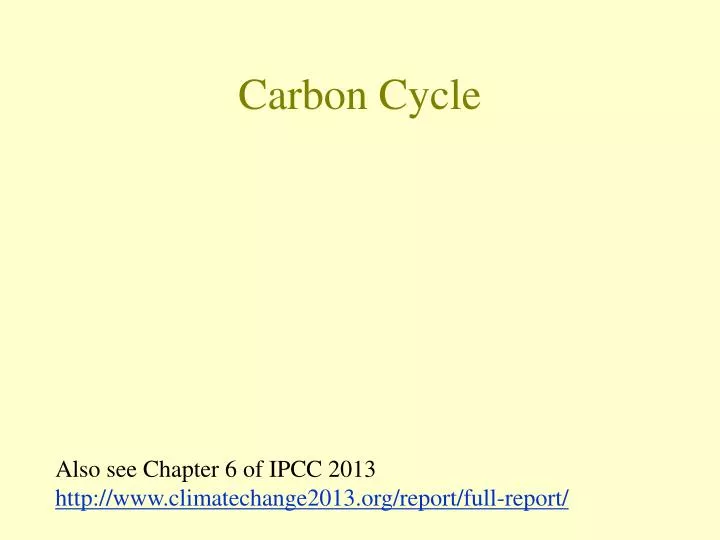 carbon cycle