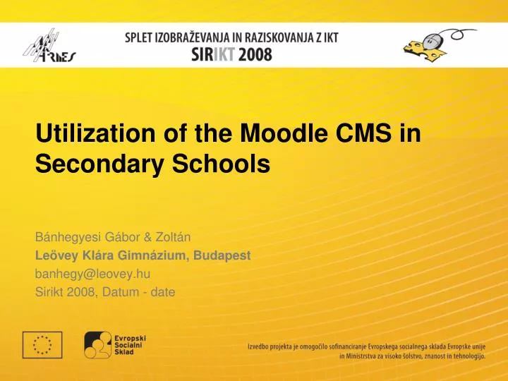 utilization of the moodle cms in secondary schools