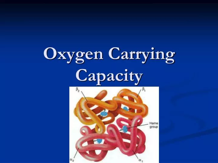 oxygen carrying capacity