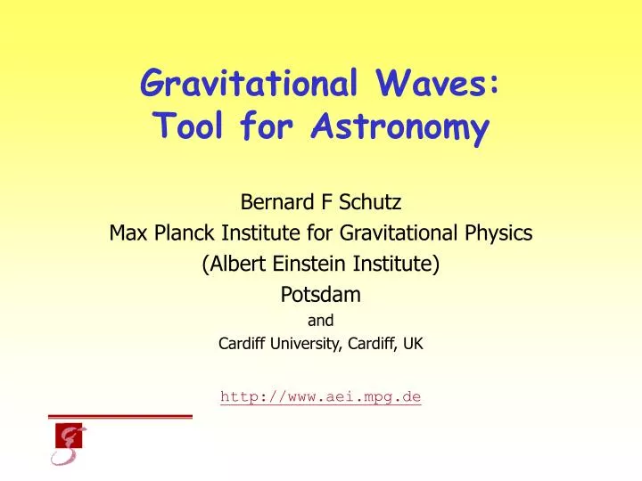 gravitational waves tool for astronomy