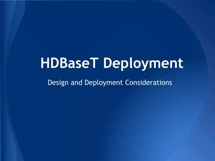 hdbaset deployment