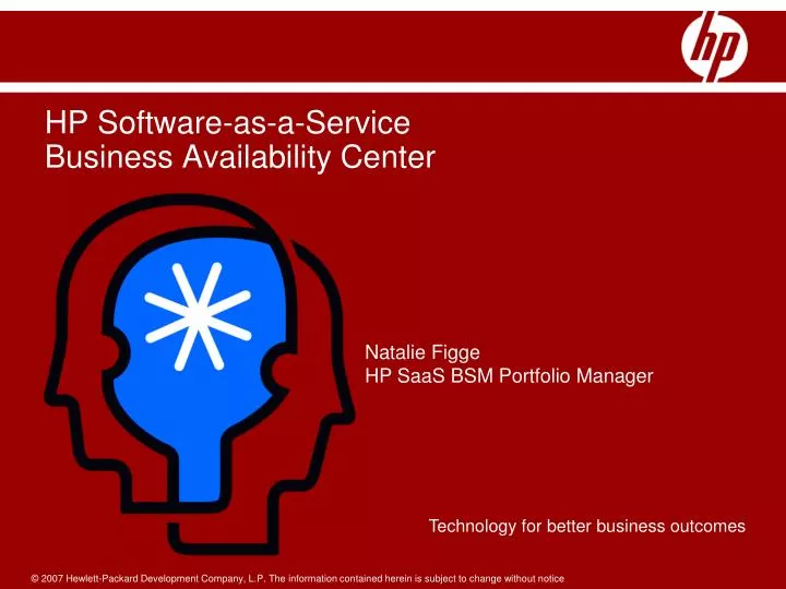 hp software as a service business availability center
