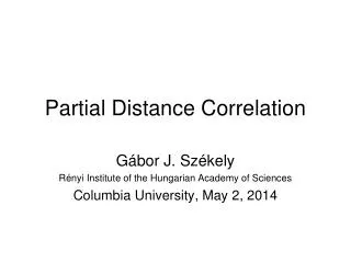 Partial Distance Correlation