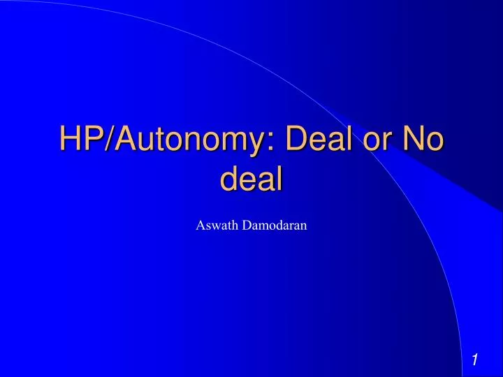 hp autonomy deal or no deal
