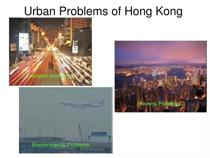 urban problems of hong kong