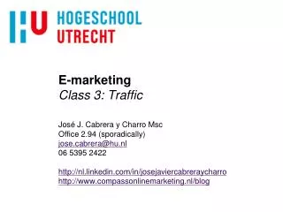 E-marketing Class 3: Traffic