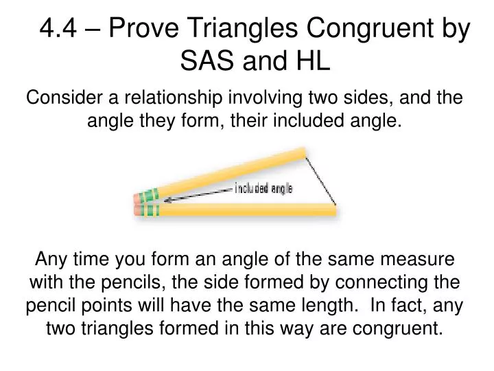 4 4 prove triangles congruent by sas and hl