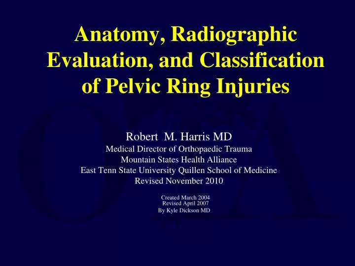 anatomy radiographic evaluation and classification of pelvic ring injuries