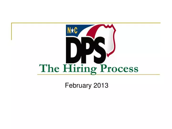 the hiring process