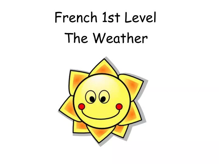 french 1st level