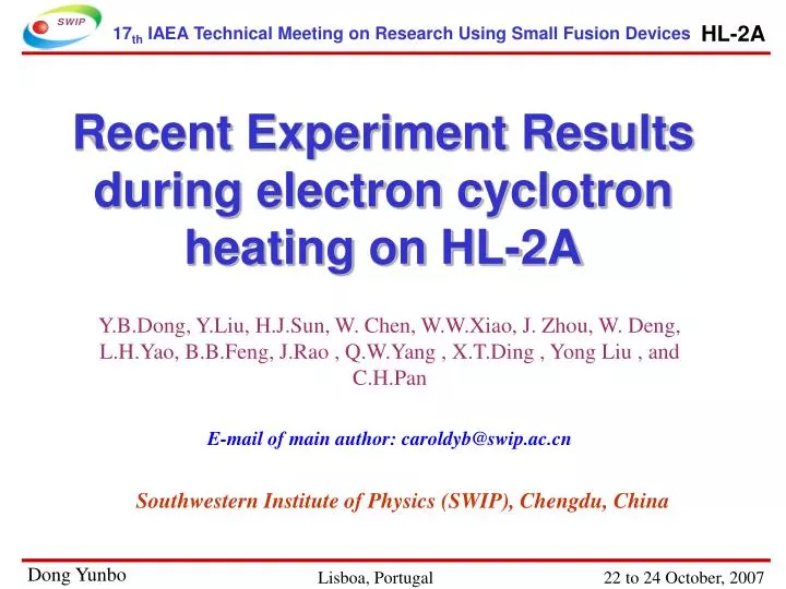 recent experiment results during electron cyclotron heating on hl 2a