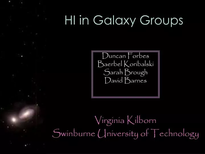 hi in galaxy groups