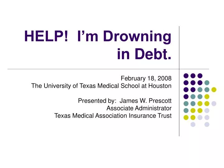 help i m drowning in debt