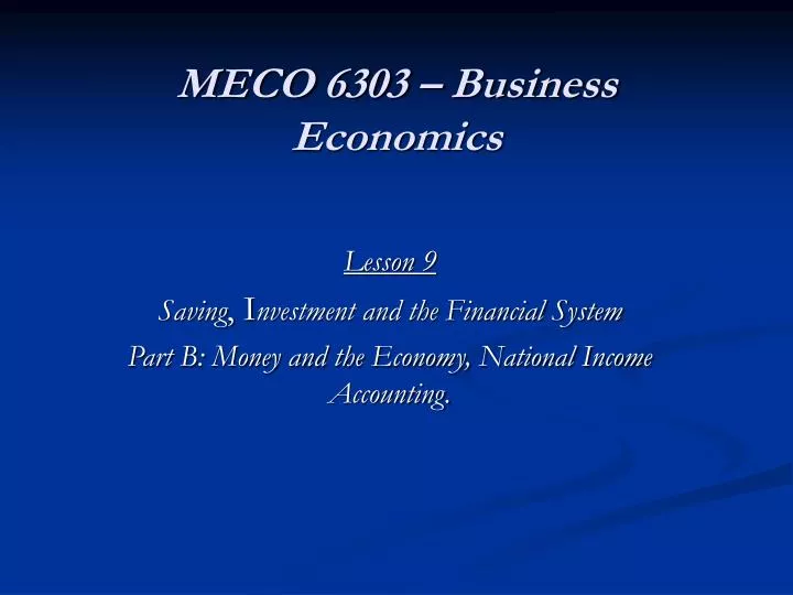 meco 6303 business economics