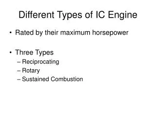 Different Types of IC Engine