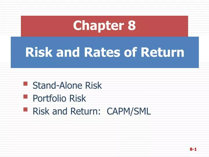 risk and rates of return