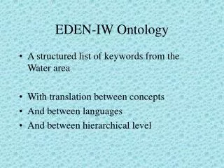 EDEN-IW Ontology