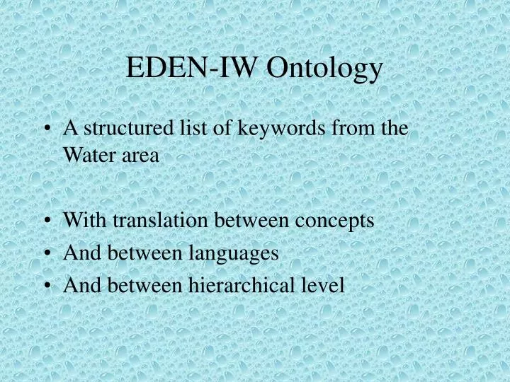 eden iw ontology