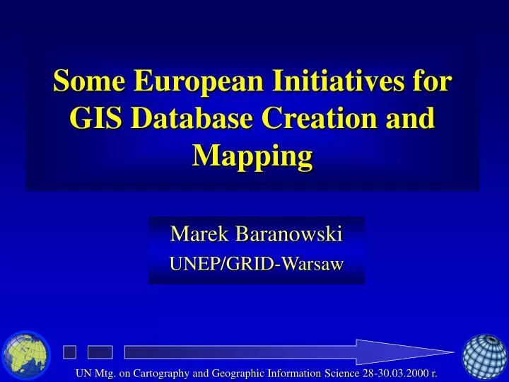 some european initiatives for gis database creation and mapping