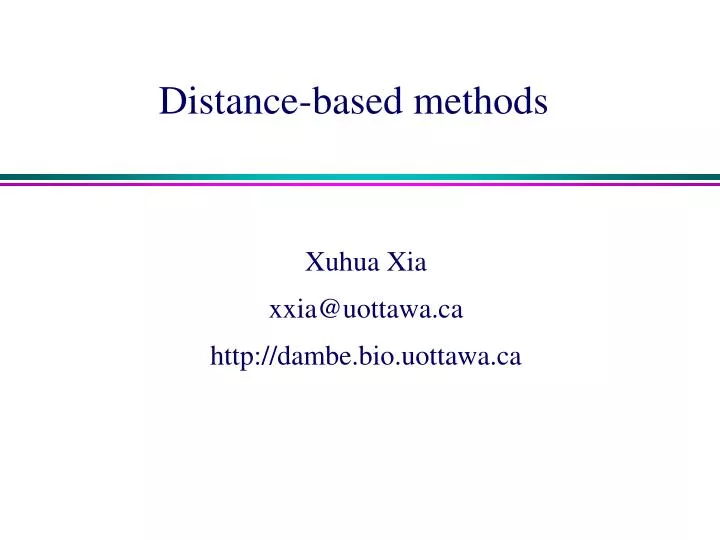 distance based methods