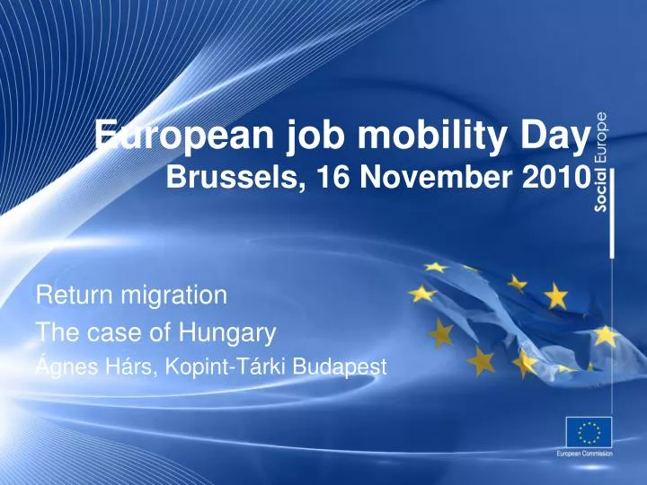 european job mobility day brussels 16 november 2010