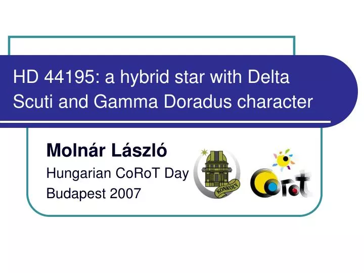 hd 44195 a hybrid star with delta scuti and gamma doradus character