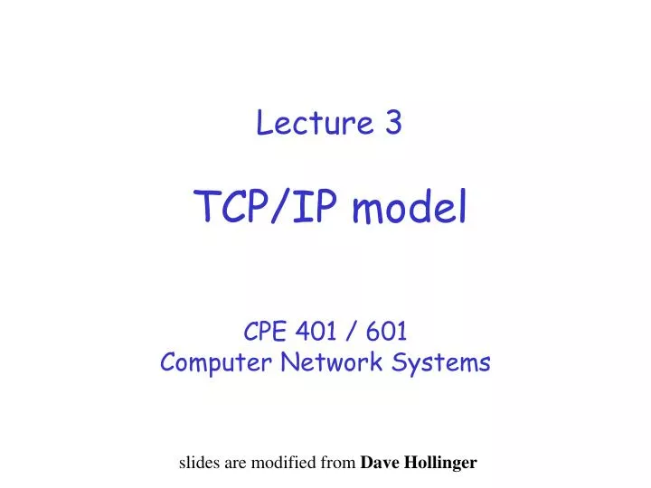 lecture 3 tcp ip model