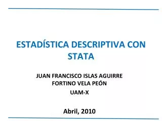 estad stica descriptiva con stata
