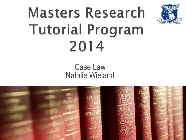 masters research tutorial program 2014