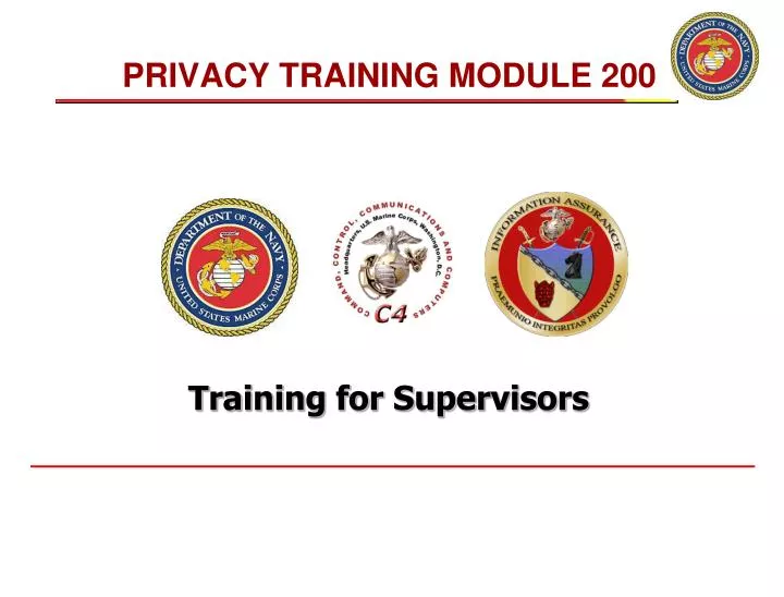 privacy training module 200