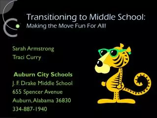 Transitioning to Middle School: Making the Move Fun For All!