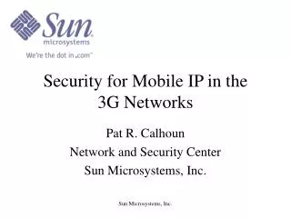 Security for Mobile IP in the 3G Networks