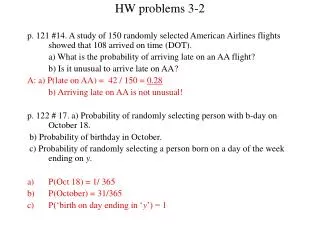 HW problems 3-2