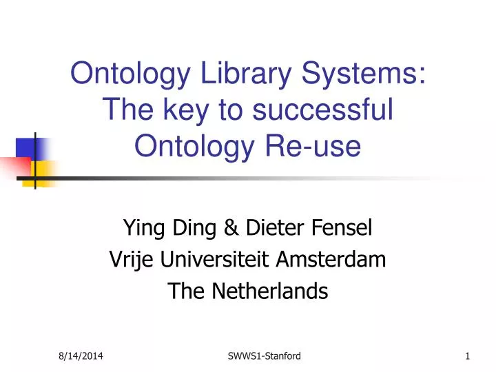 ontology library systems the key to successful ontology re use