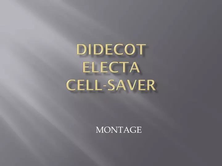 didecot electa cell saver