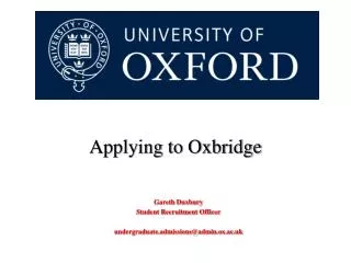 Applying to Oxbridge