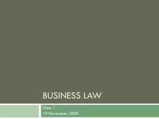 BUSINESS LAW