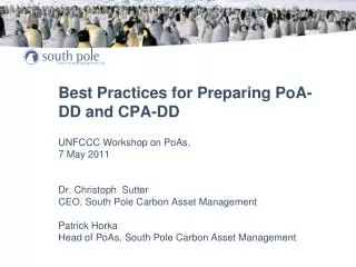 South Pole is proactively shaping the PoA market and conciously takes the risk of an early mover