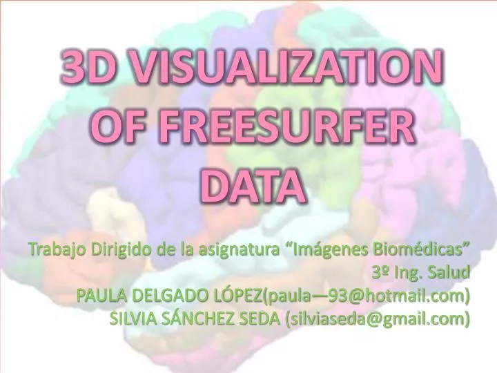 3d visualization of freesurfer data