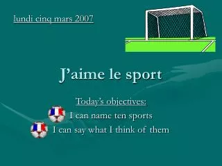 j aime le sport