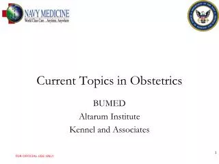 Current Topics in Obstetrics