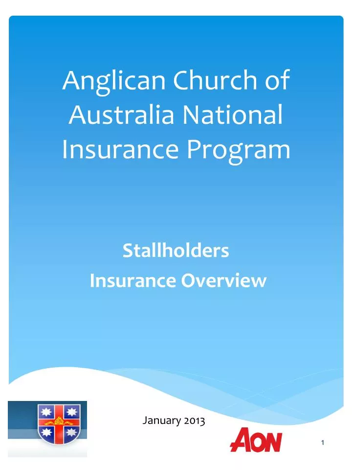 anglican church of australia national insurance program