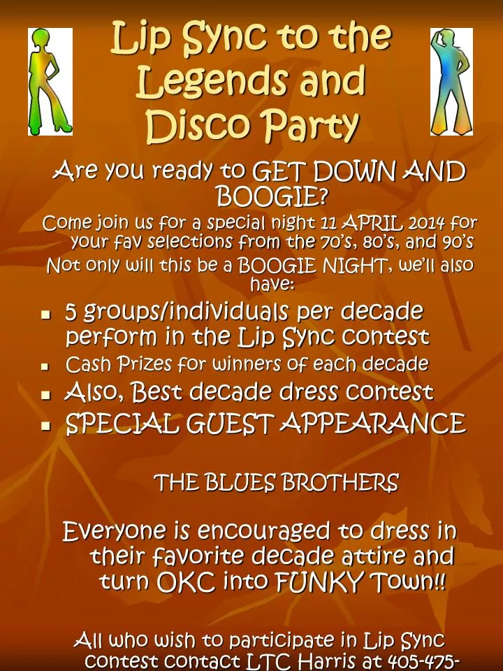 lip sync to the legends and disco party