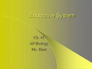 Endocrine System