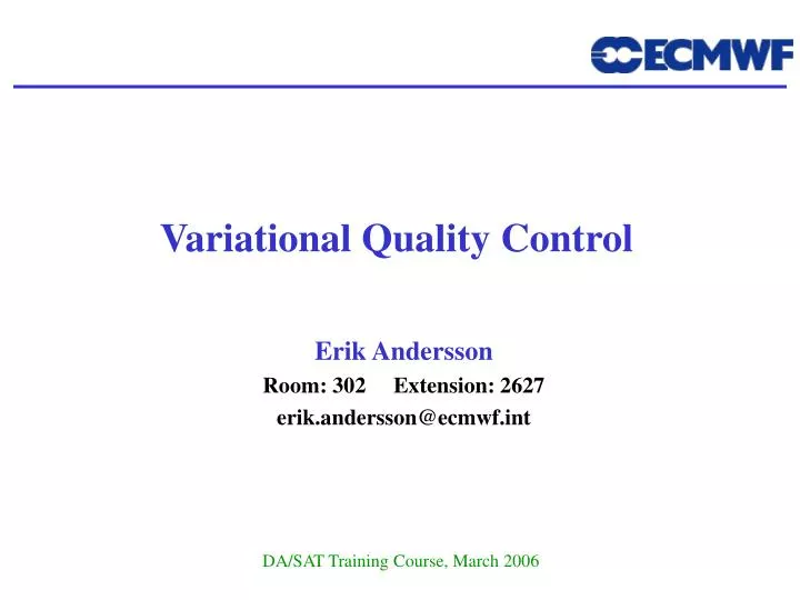variational quality control