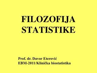 filozofija statistike
