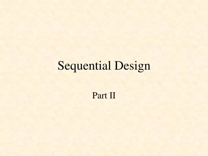 sequential design