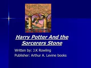 Harry Potter And the Sorcerers Stone