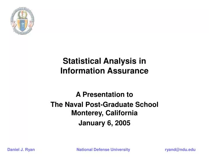 statistical analysis in information assurance
